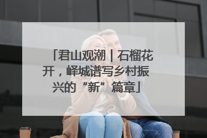 君山观潮｜石榴花开，峄城谱写乡村振兴的“新”篇章
