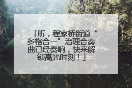 听，程家桥街道“多格合一”治理合奏曲已经奏响，快来解锁高光时刻！