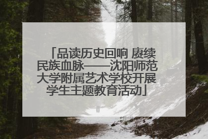 品读历史回响 赓续民族血脉——沈阳师范大学附属艺术学校开展学生主题教育活动