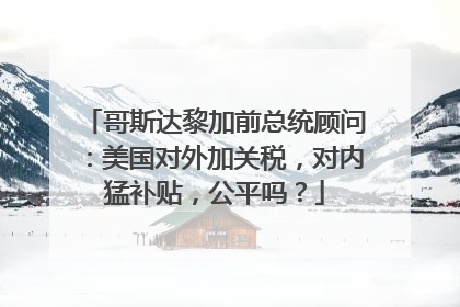 哥斯达黎加前总统顾问：美国对外加关税，对内猛补贴，公平吗？