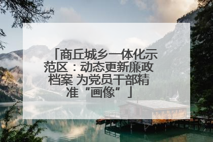 商丘城乡一体化示范区：动态更新廉政档案 为党员干部精准“画像”