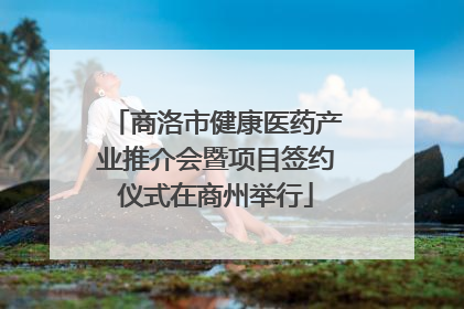 商洛市健康医药产业推介会暨项目签约仪式在商州举行