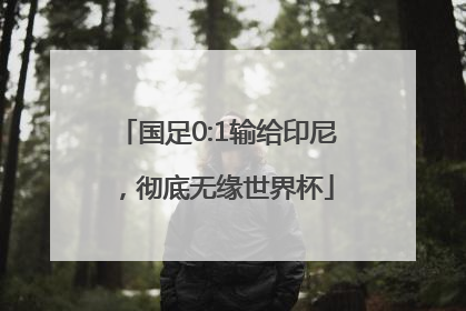 国足0:1输给印尼，彻底无缘世界杯