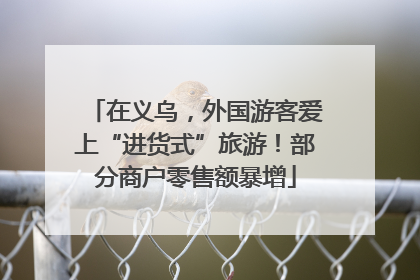 在义乌，外国游客爱上“进货式”旅游！部分商户零售额暴增