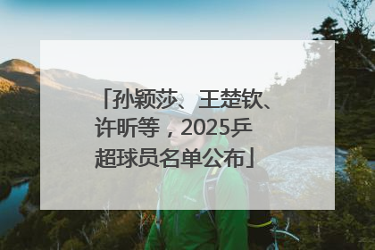孙颖莎、王楚钦、许昕等，2025乒超球员名单公布