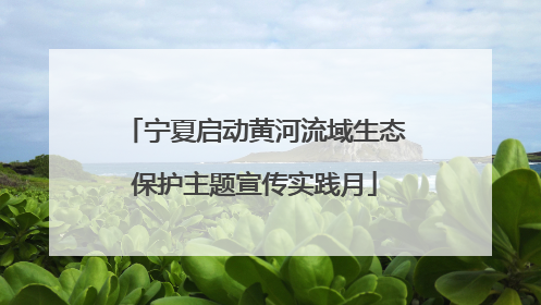 宁夏启动黄河流域生态保护主题宣传实践月