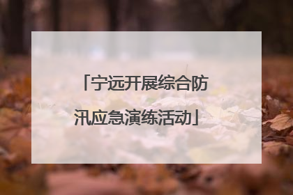 宁远开展综合防汛应急演练活动