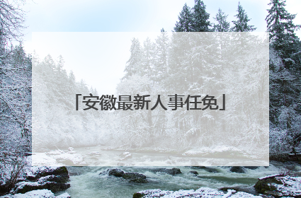 安徽最新人事任免