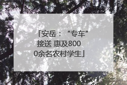 安岳：“专车”接送 惠及8000余名农村学生