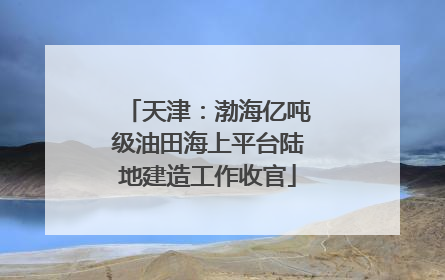 天津：渤海亿吨级油田海上平台陆地建造工作收官