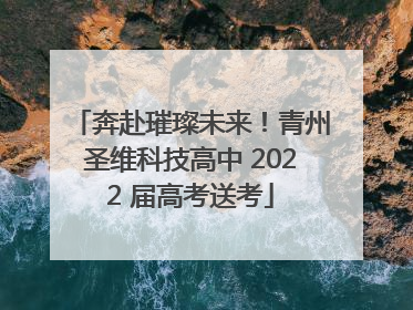 奔赴璀璨未来！青州圣维科技高中 2022 届高考送考