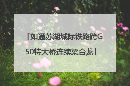 如通苏湖城际铁路跨G50特大桥连续梁合龙