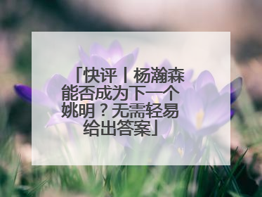 快评丨杨瀚森能否成为下一个姚明？无需轻易给出答案