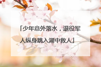 少年意外落水，退役军人纵身跳入湖中救人