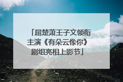 屈楚萧王子文领衔主演《有朵云像你》剧组亮相上影节