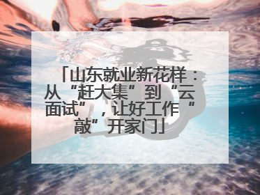 山东就业新花样：从“赶大集”到“云面试”，让好工作“敲”开家门