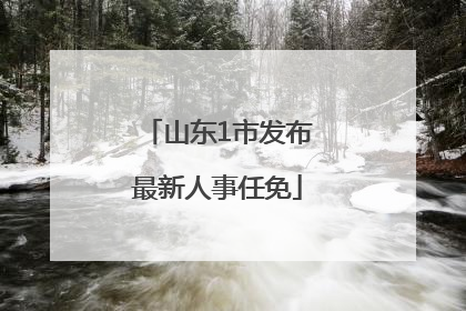 山东1市发布最新人事任免
