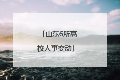 山东6所高校人事变动