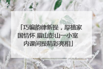 巧编韵律新操，厚植家国情怀 眉山彭山一小室内课间操精彩亮相