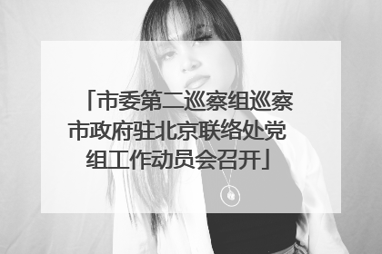 市委第二巡察组巡察市政府驻北京联络处党组工作动员会召开