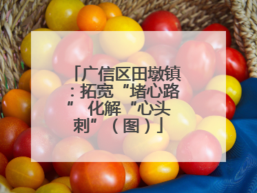 广信区田墩镇：拓宽“堵心路” 化解“心头刺”（图）