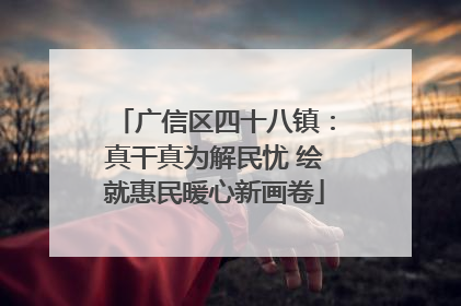 广信区四十八镇：真干真为解民忧 绘就惠民暖心新画卷