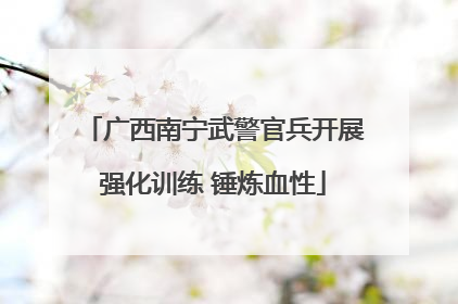 广西南宁武警官兵开展强化训练 锤炼血性