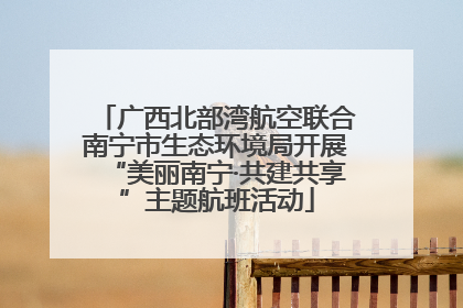广西北部湾航空联合南宁市生态环境局开展“美丽南宁·共建共享”主题航班活动
