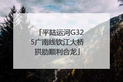 平陆运河G325广南线钦江大桥拱肋顺利合龙