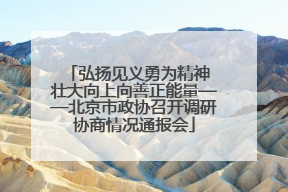 弘扬见义勇为精神 壮大向上向善正能量——北京市政协召开调研协商情况通报会