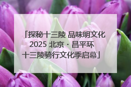 探秘十三陵 品味明文化 2025 北京・昌平环十三陵骑行文化季启幕