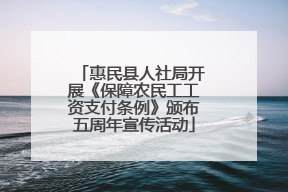 惠民县人社局开展《保障农民工工资支付条例》颁布五周年宣传活动
