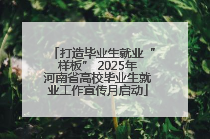 打造毕业生就业“样板” 2025年河南省高校毕业生就业工作宣传月启动