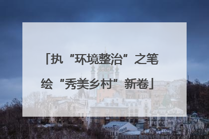 执“环境整治”之笔 绘“秀美乡村”新卷
