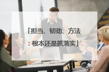 担当、韧劲、方法：根本还是抓落实
