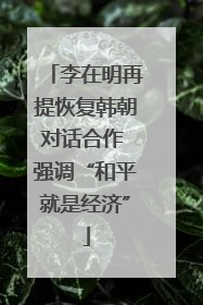 李在明再提恢复韩朝对话合作 强调“和平就是经济”