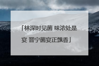 林深时见菌 味浓处是宴 晋宁菌宴正飘香