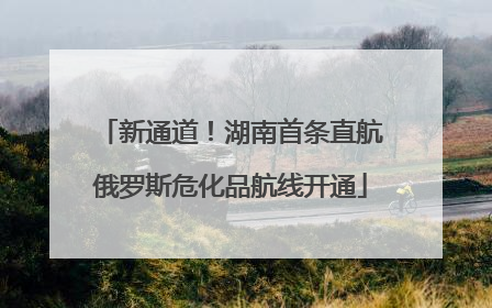 新通道！湖南首条直航俄罗斯危化品航线开通