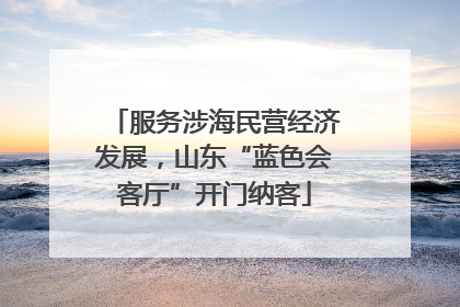 服务涉海民营经济发展，山东“蓝色会客厅”开门纳客