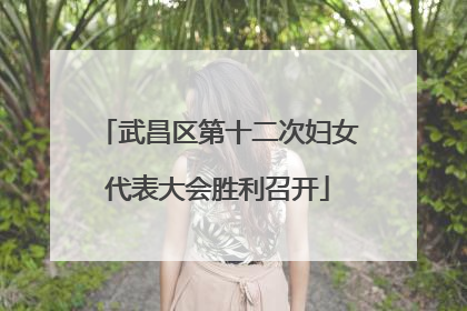 武昌区第十二次妇女代表大会胜利召开