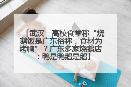 武汉一高校食堂称“烧鹅饭是广东俗称，食材为烤鸭”？广东多家烧鹅店：鸭是鸭鹅是鹅