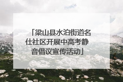 梁山县水泊街道名仕社区开展中高考静音倡议宣传活动