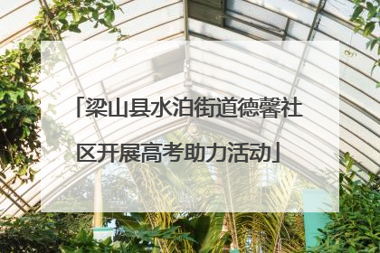 梁山县水泊街道德馨社区开展高考助力活动
