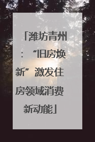 潍坊青州：“旧房焕新”激发住房领域消费新动能