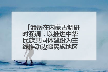 潘岳在内蒙古调研时强调：以推进中华民族共同体建设为主线推动边疆民族地区高质量发展