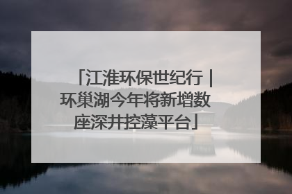 江淮环保世纪行｜环巢湖今年将新增数座深井控藻平台