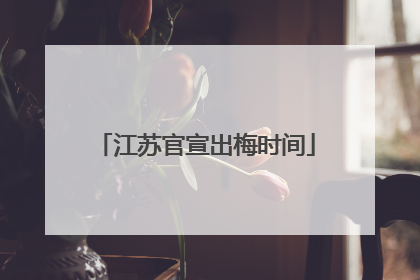 江苏官宣出梅时间