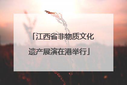 江西省非物质文化遗产展演在港举行
