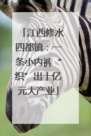 江西修水四都镇：一条小内裤“织”出十亿元大产业
