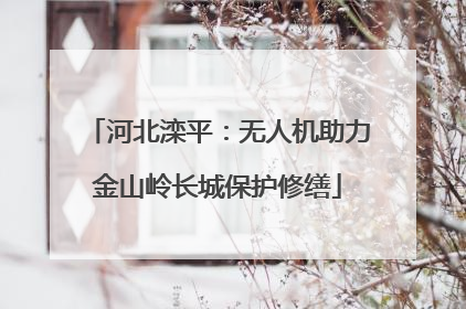河北滦平：无人机助力金山岭长城保护修缮
